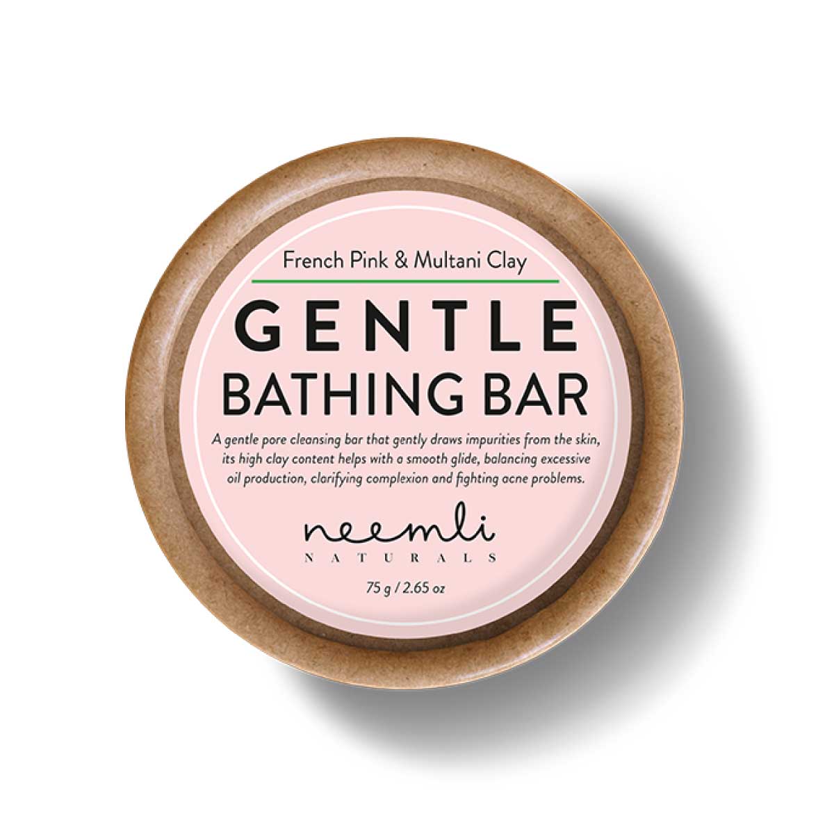 French Pink and Multani Clay Gentle Bathing Bar 