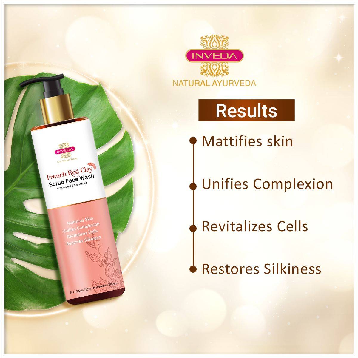  French Red Clay 2 in 1 Scrub Face Wash